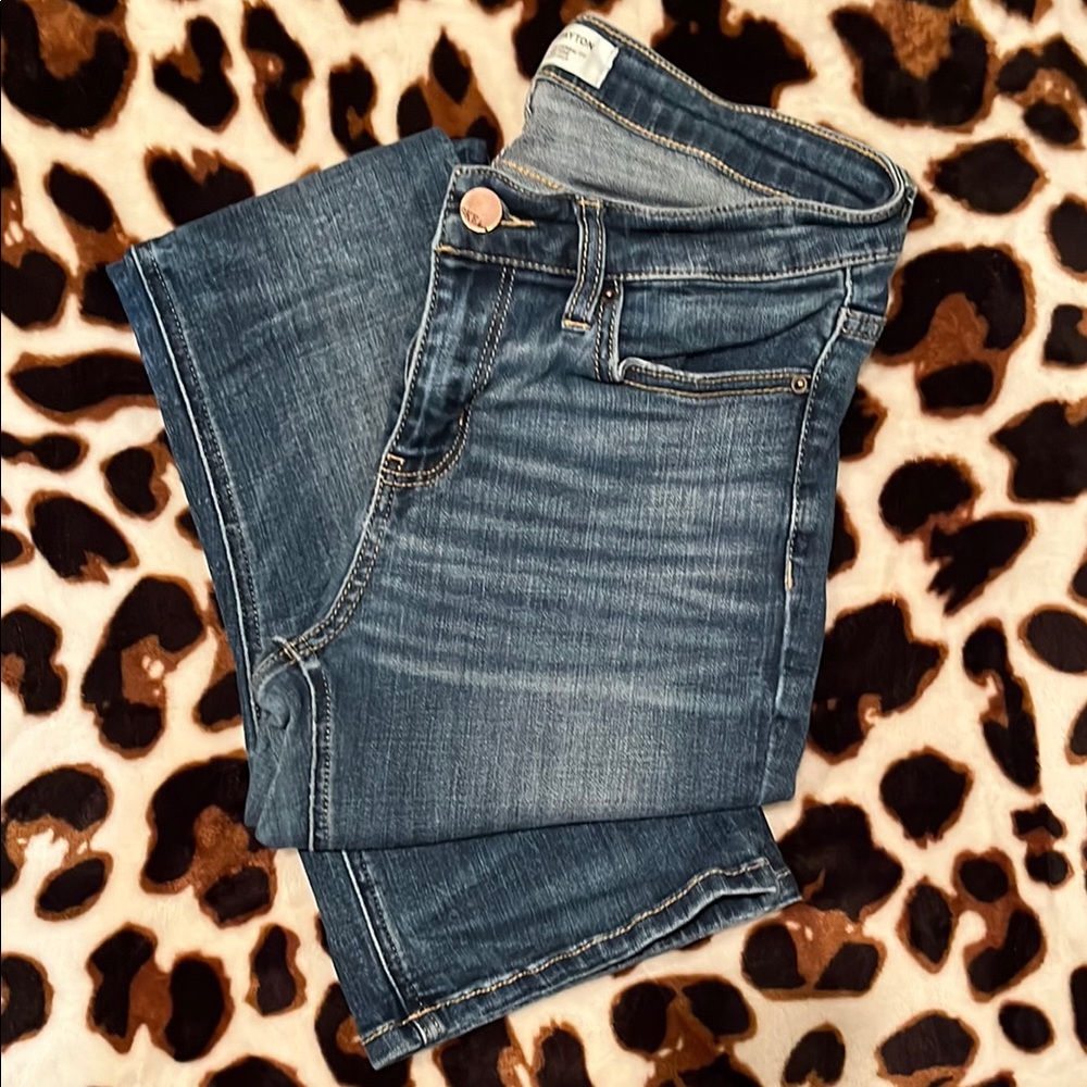 BKE Payton Mid-Rise Dark Blue Bootcut Jeans